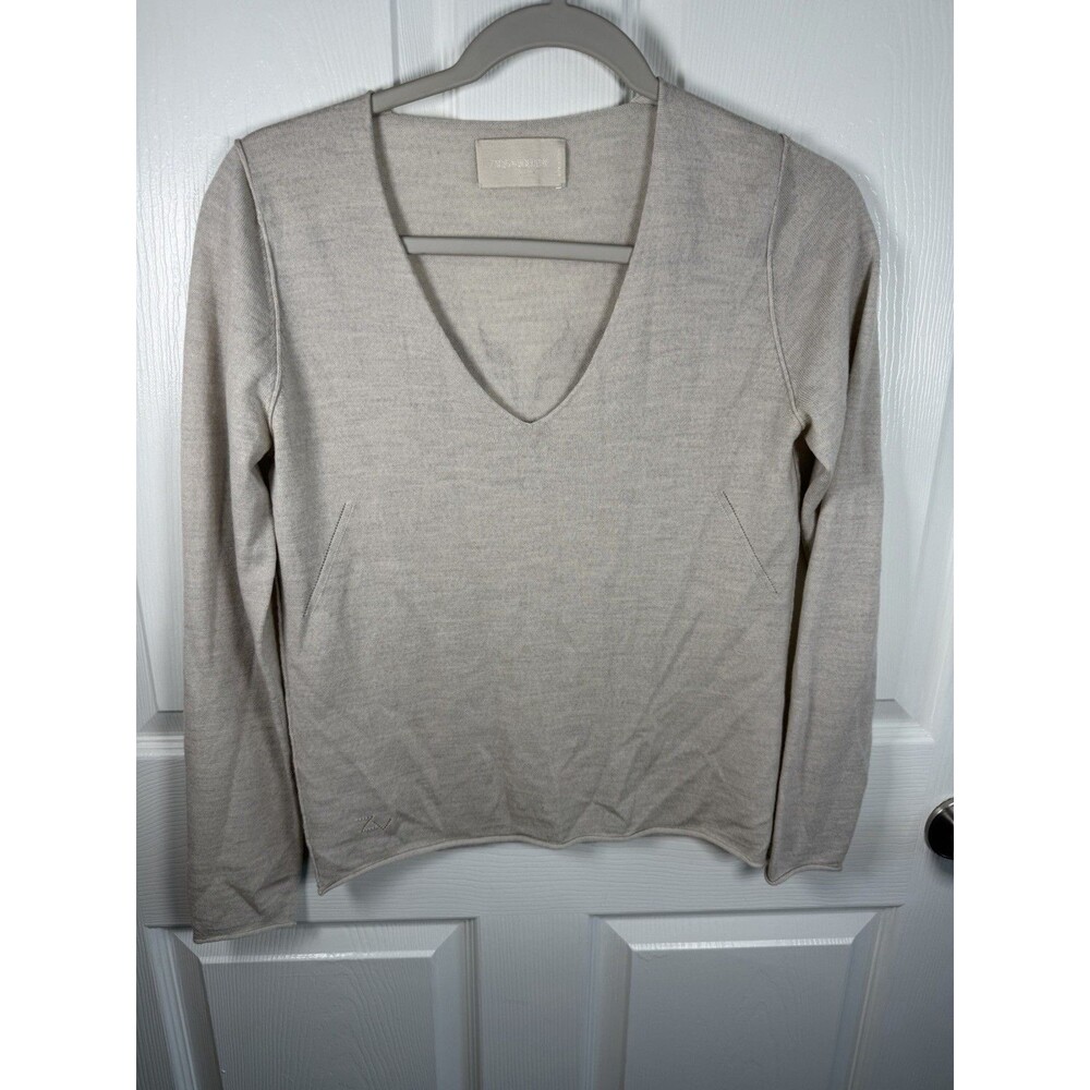 Zadig & Voltaire Sweater 100% Wool Butterfly Gray Women's Size M